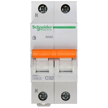 Автоматичний вимикач Schneider Electric Домовий 1P + N 32А (C) 4.5кА