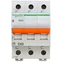 Автоматичний вимикач Schneider Electric Домовий 3P 63А (C) 4.5кА