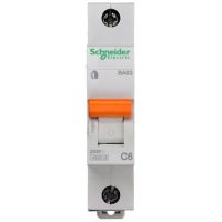 Автоматический выключатель Schneider Electric Домовой 1P 6А (C) 4.5кА