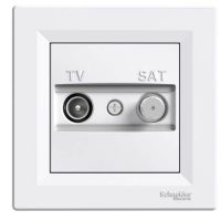 Розетка Schneider Electric Asfora TV-SAT (1 дБ) кінцева біла