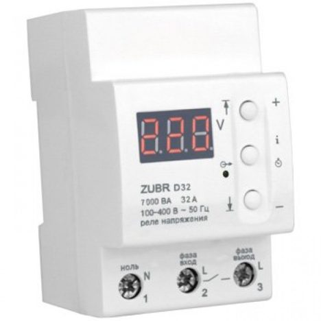 Реле контроля напряжения DS Electronics ZUBR 32A